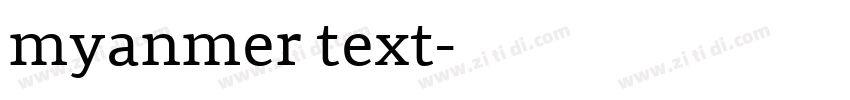 myanmer text字体转换